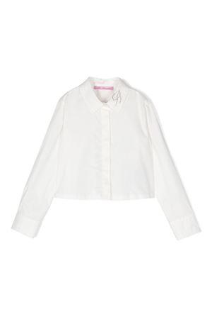 white cotton shirt MISS BLUMARINE KIDS | IF4159T324610602